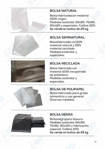 Página 22 del catálogo de BD Empaques