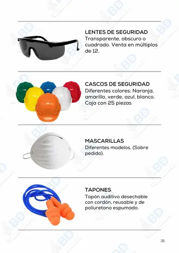 Página 36 del catálogo de BD Empaques